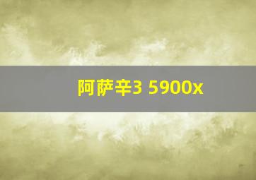 阿萨辛3 5900x